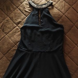 Black Halter Top Dress